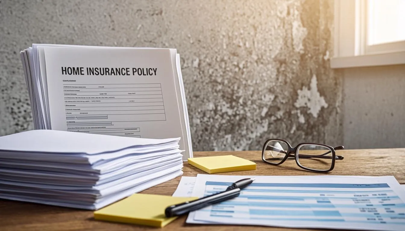 Homeowners insurance policy documents reviewed after a slab leak in a Sarasota, Florida home